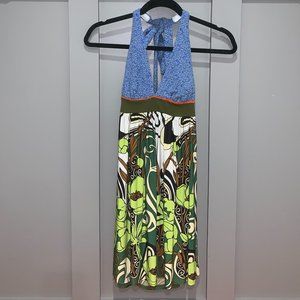 Floral Halter Mini Dress